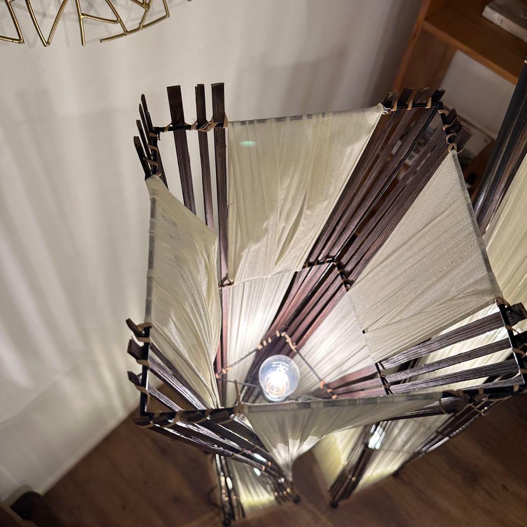 【在庫処分】バリ島バンブーコットンフロアスタンド 2個セット通常55,000円が