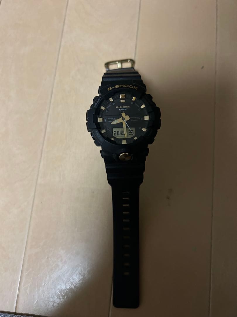 G-SHOCK デジアナ　黒×金　ブラック×ゴールド　ライト白　腕時計