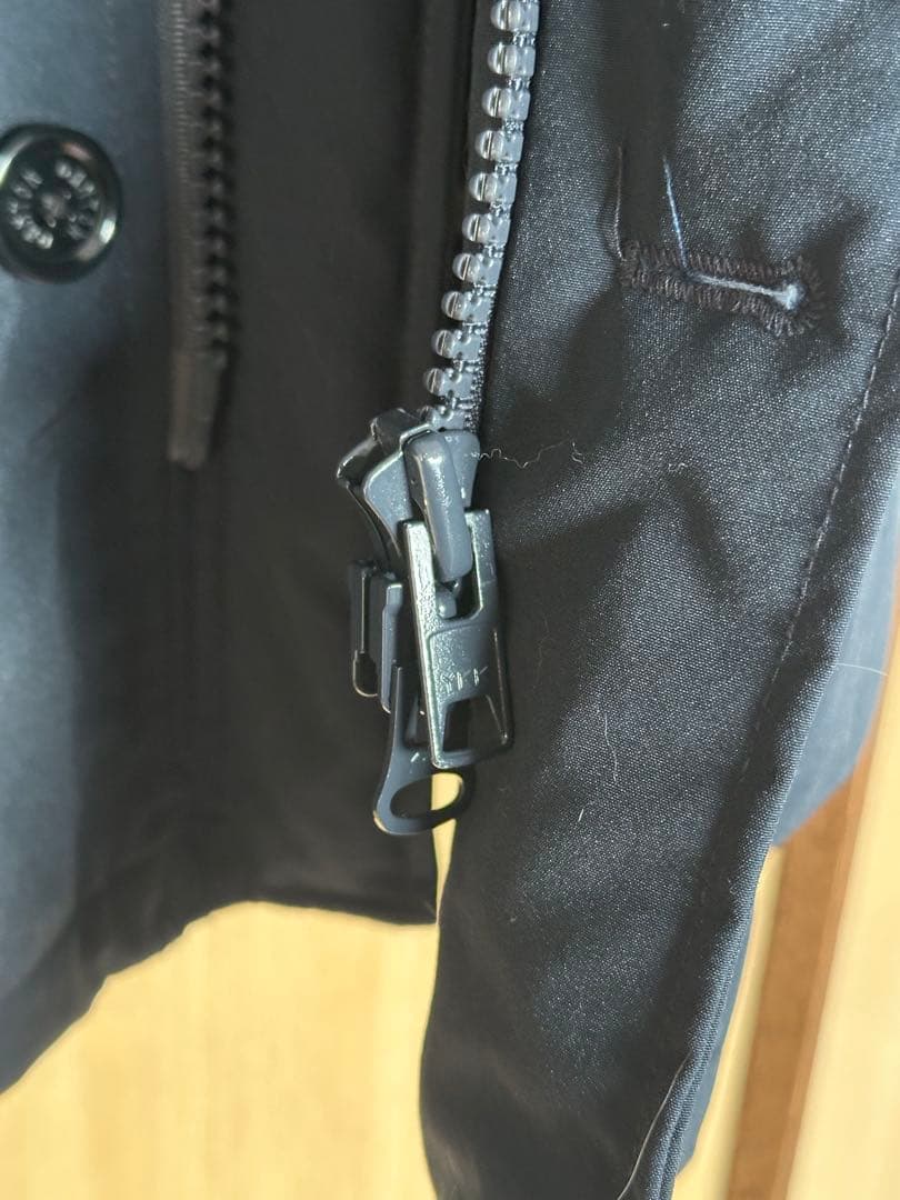 DANTON ダントン タッサーダウンジャケット ネイビー 38 ファー