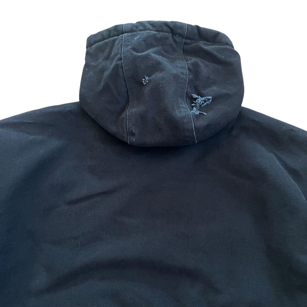 Vintage アクティブジャケット パーカー ダック地 ブラック L 短丈古着