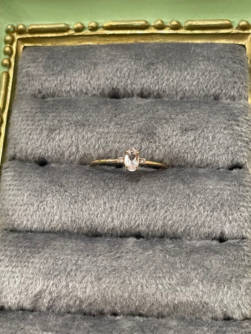 ナ*ノ様 モルガナイト リング 18金 ピンクゴールド