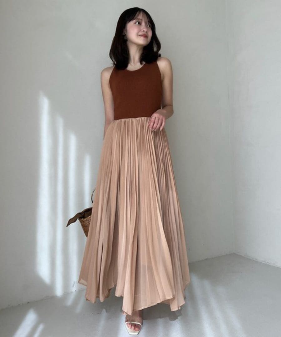 専用新品anuans ロングワンピース カーディガンアンサンブルワンピースマキシ