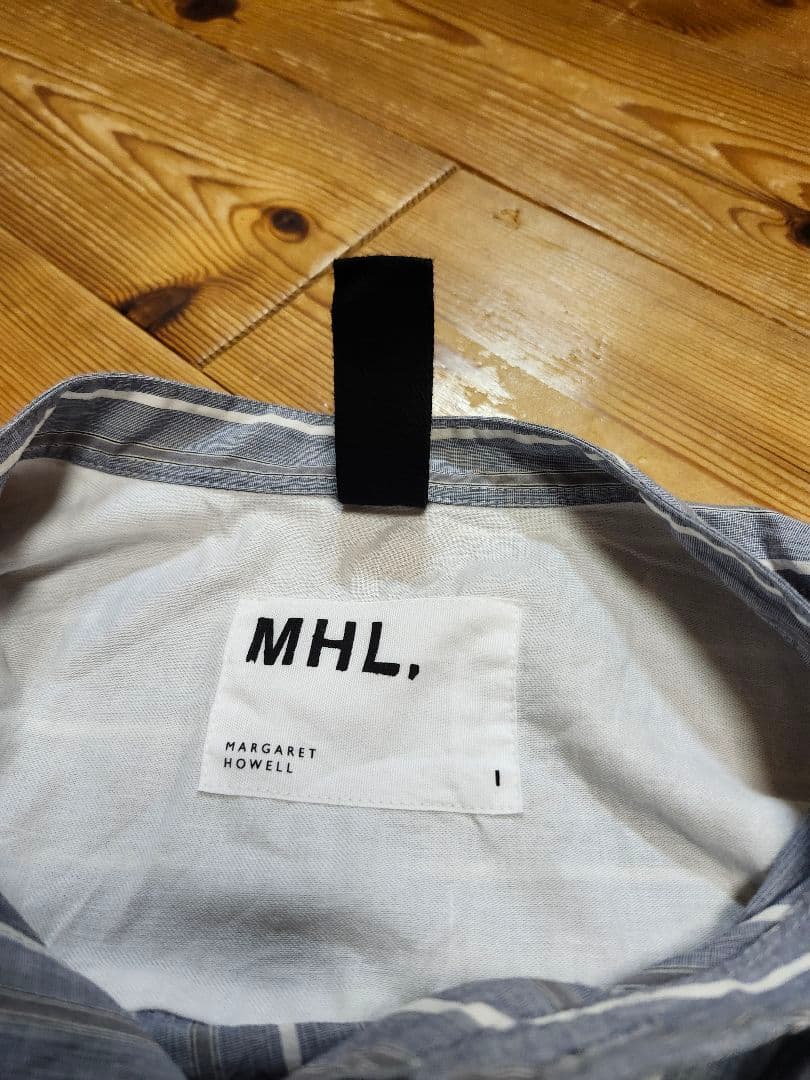 トップス MHL END ON END STRIPE COTTON SHIRT