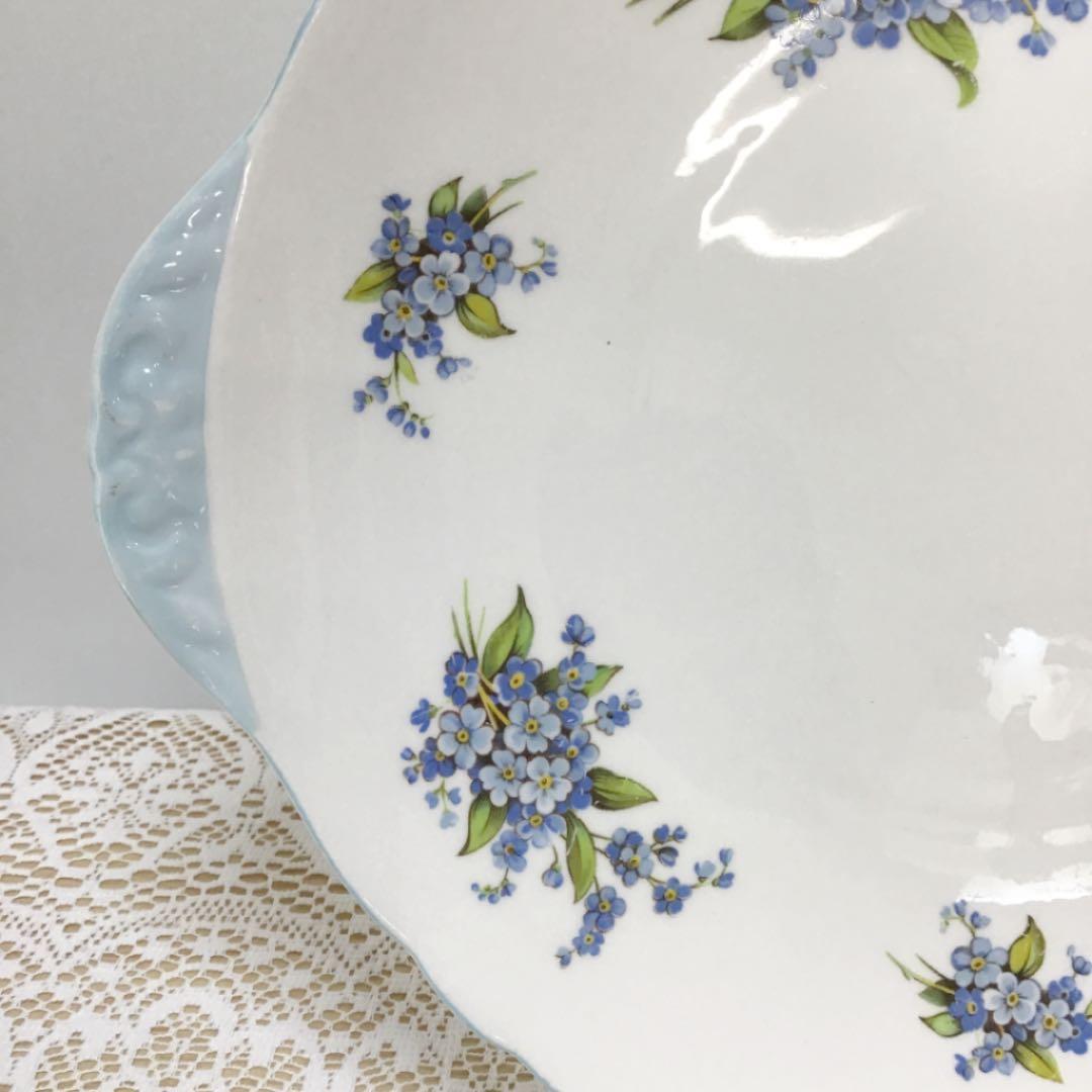 イギリス　シェリー　勿忘草　ケーキプレート