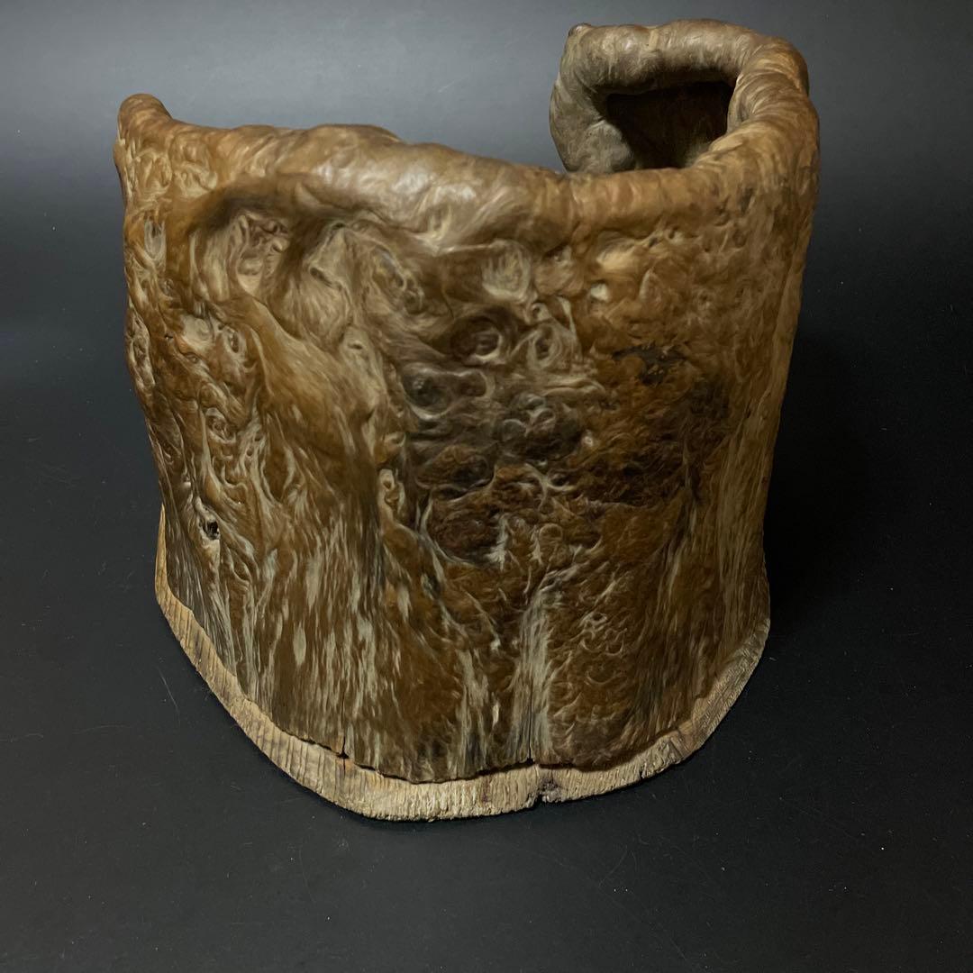 くり抜き盆火鉢　天然杢　2