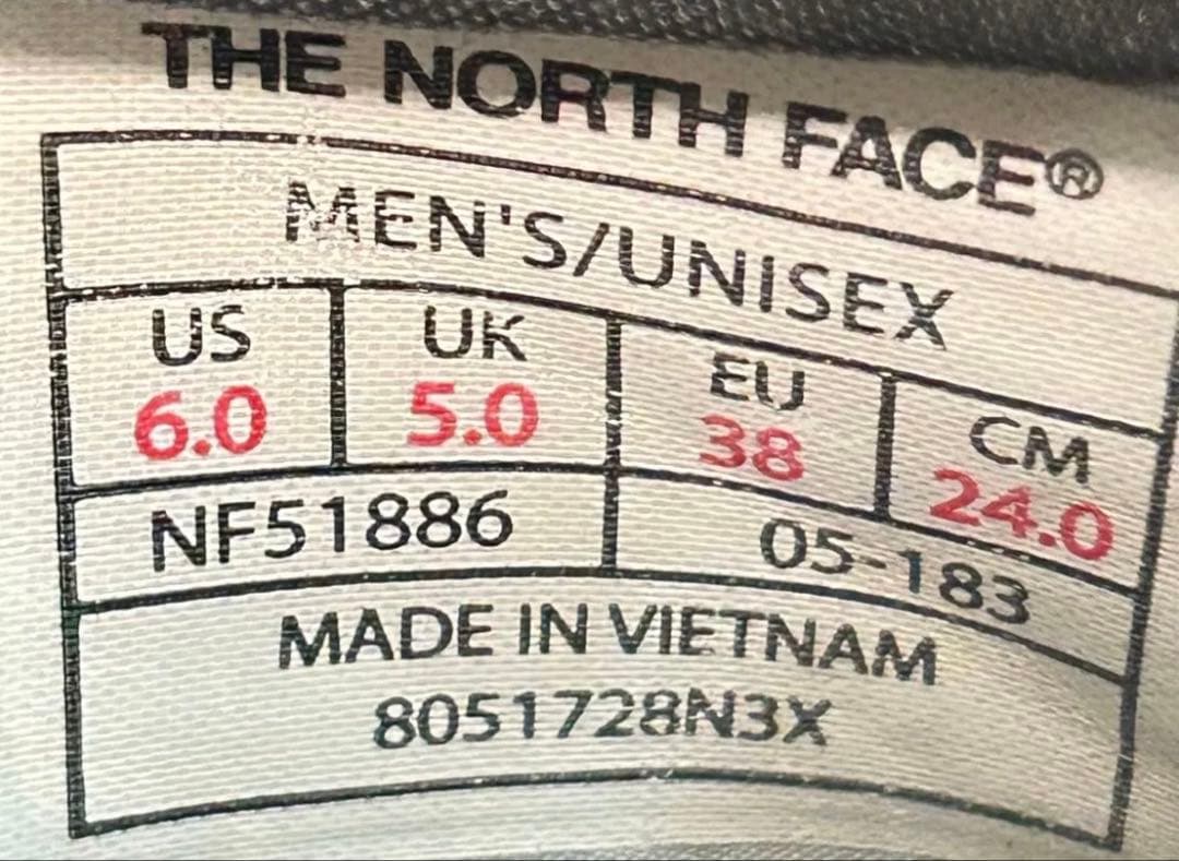 ノースフェイス ヌプシトラクションライトチャッカブーツ ブラック 24cmUS6