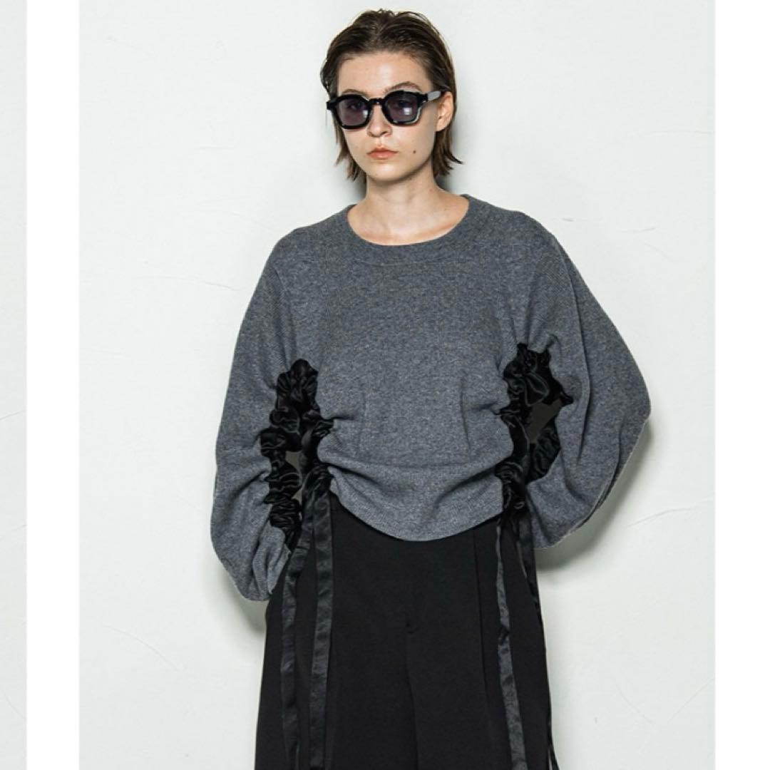 エッセンロートレアモン★サテンドッキングウールカシミヤニット