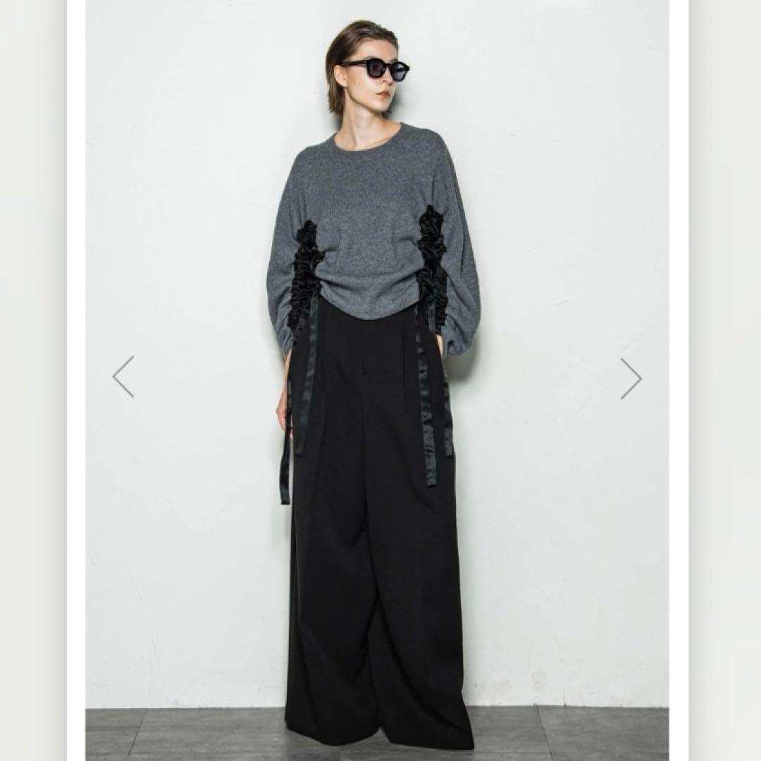 エッセンロートレアモン★サテンドッキングウールカシミヤニット