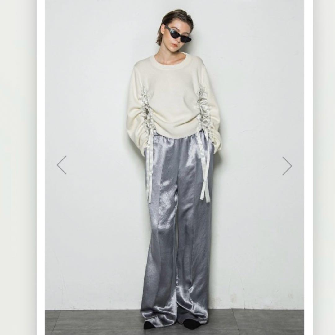 エッセンロートレアモン★サテンドッキングウールカシミヤニット