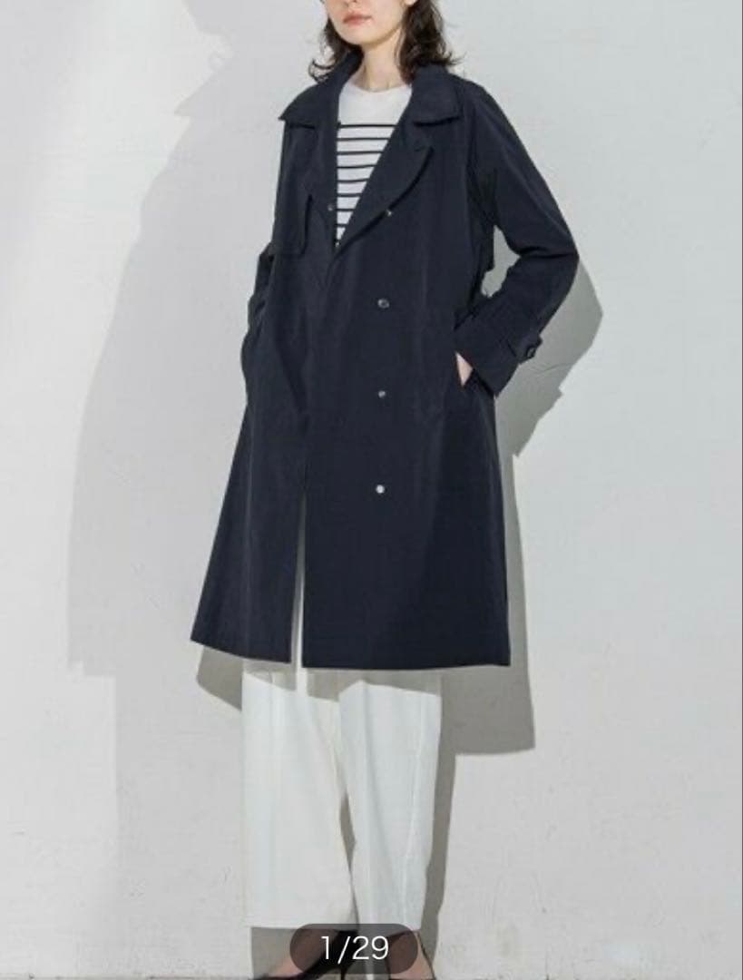 ラエフ トレンチ風リサイクルアーティローザコート洗濯機で洗える/撥水加工