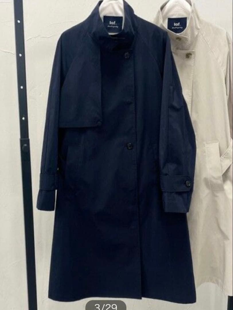 ラエフ トレンチ風リサイクルアーティローザコート洗濯機で洗える/撥水加工