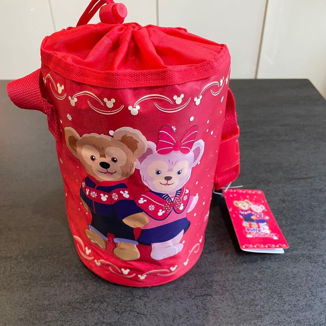 香港ディズニー限定 ダッフィー＆シェリーメイ 2段丸型ランチボックス／お弁当箱