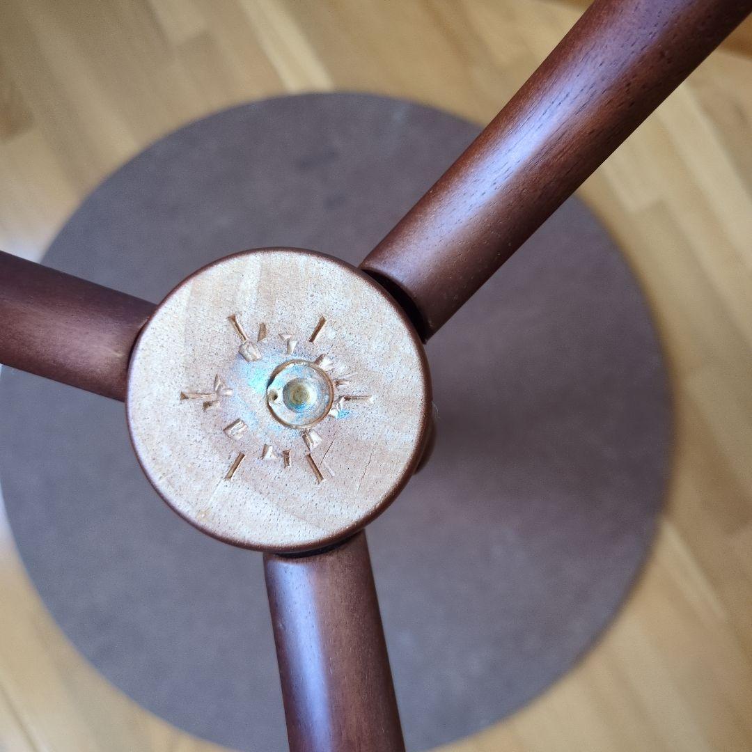 木製 ダークブラウン 円形センターテーブル