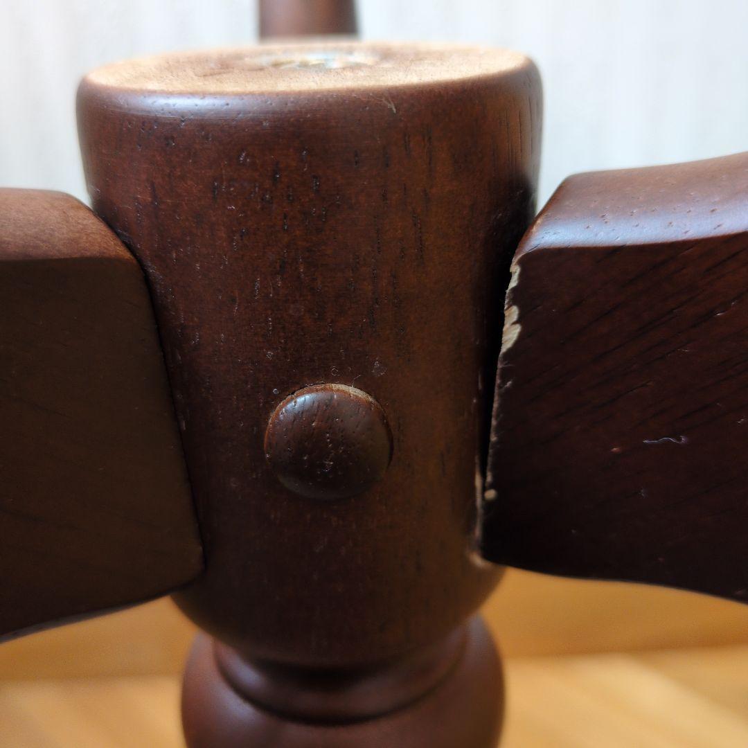 木製 ダークブラウン 円形センターテーブル