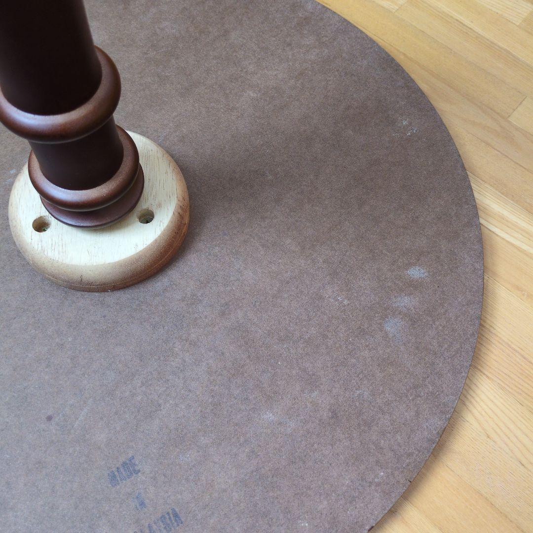 木製 ダークブラウン 円形センターテーブル