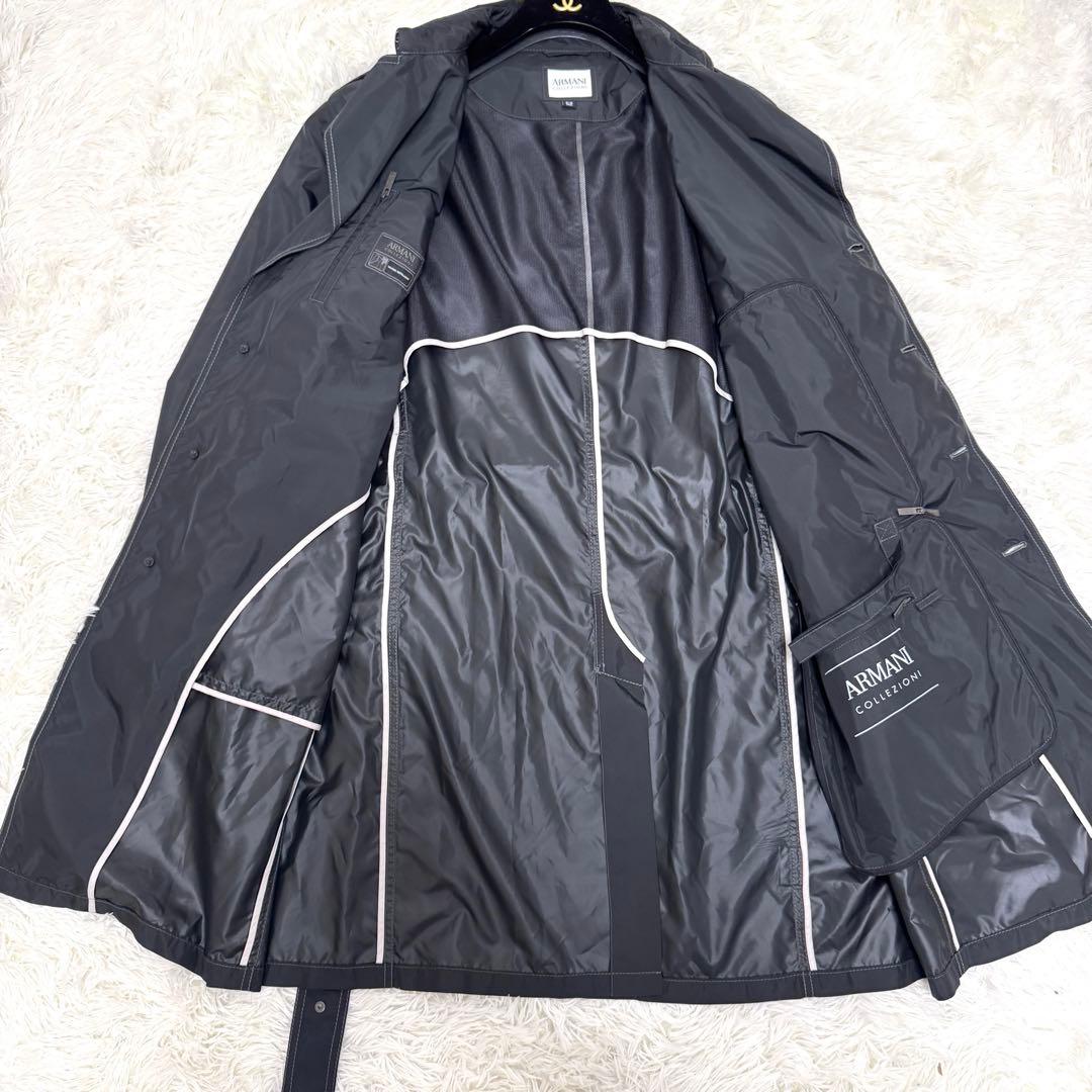 【極美品】XXLサイズ アルマーニコレッツォーニ トレンチコート ナイロン 撥水