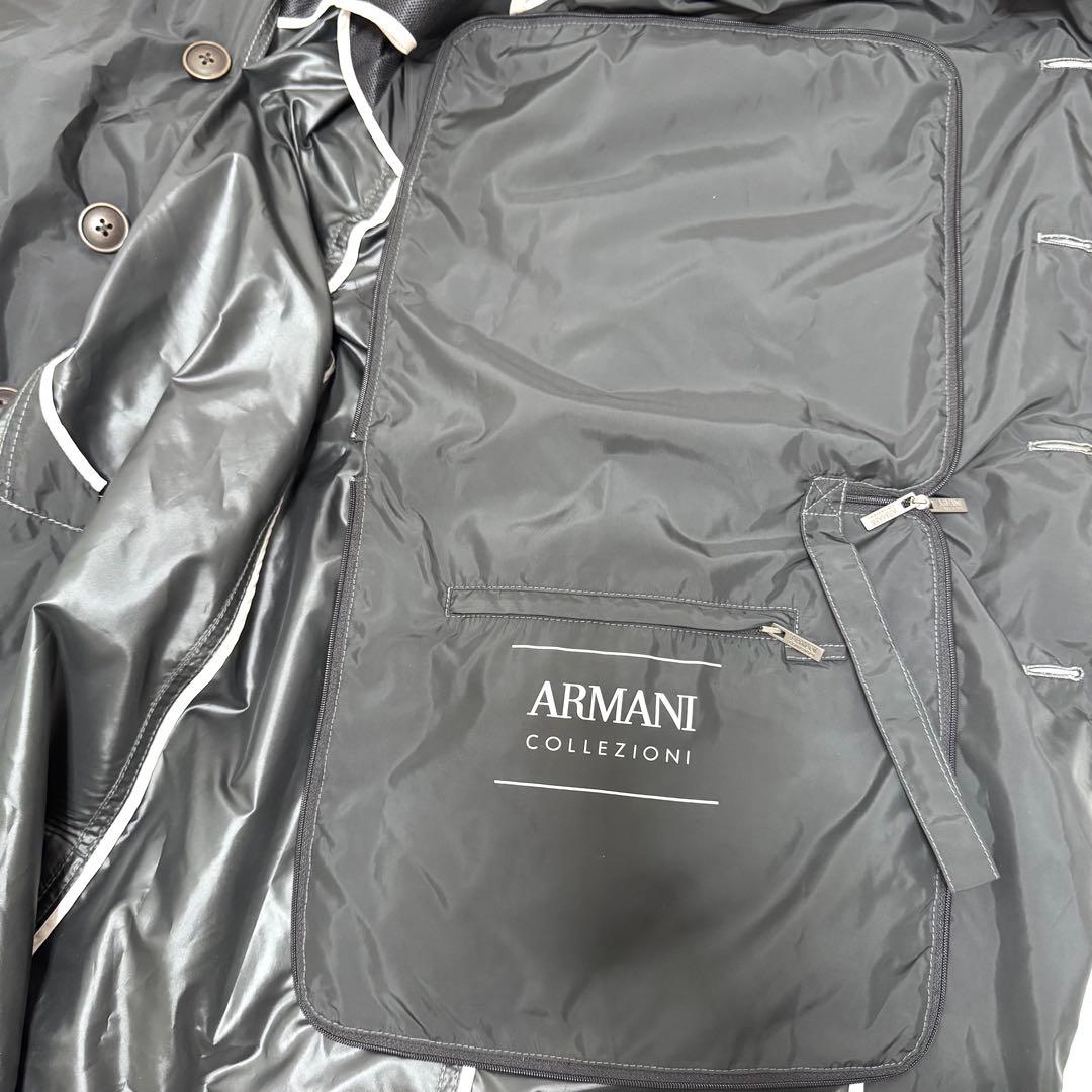【極美品】XXLサイズ アルマーニコレッツォーニ トレンチコート ナイロン 撥水