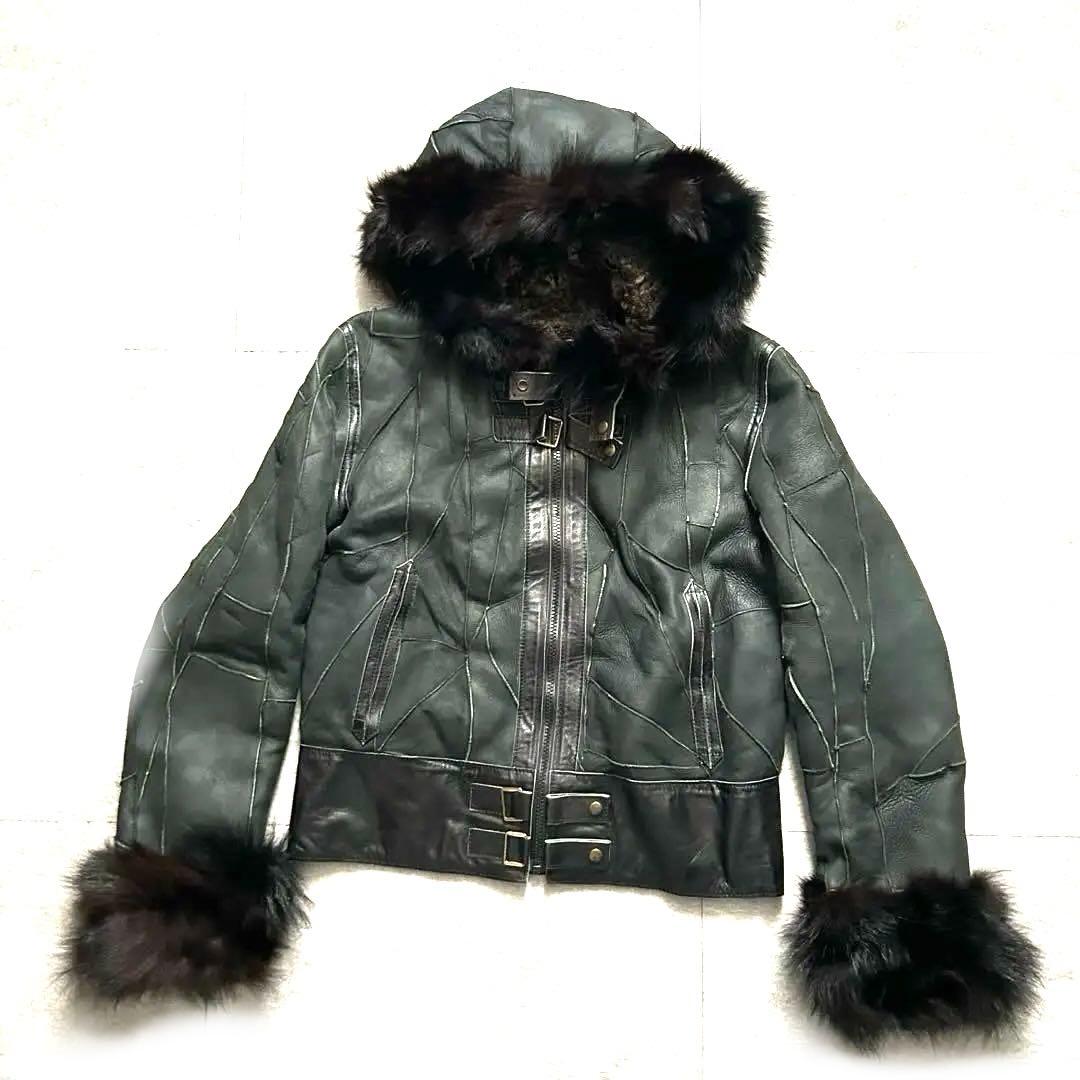 ヴィンテージ ヨーロッパ古着フランス製レザージャケットEUR