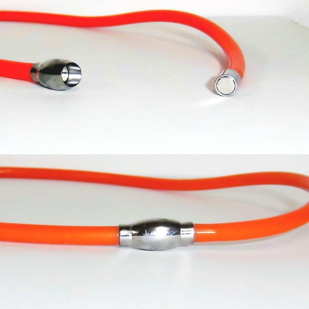 テラヘルツ鉱石を入れたアンクレット 長さ25cm ２本入り 赤色