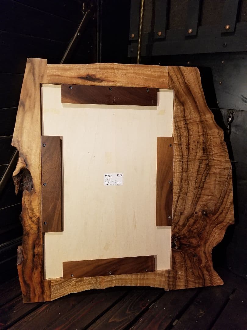 藏工房 レグナテック　オーダー　一点物　赤楠　耳付　無垢板　鏡　ウォール　ミラー