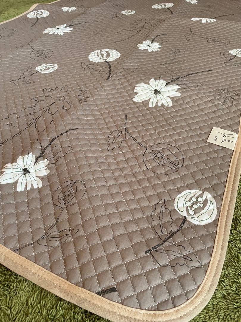 2枚セット【シビラ】ポコポコ敷パッド　100×205 リブレ　ピンク　グレー