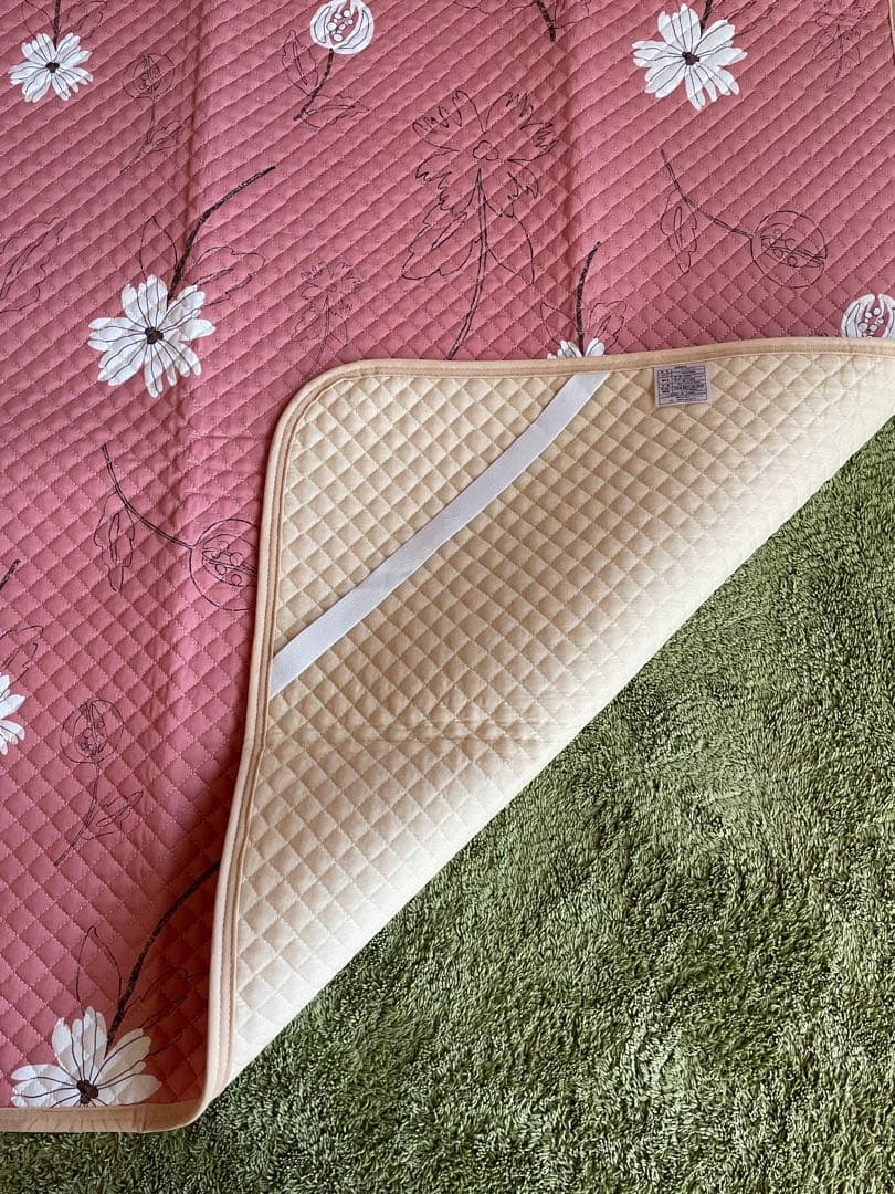 2枚セット【シビラ】ポコポコ敷パッド　100×205 リブレ　ピンク　グレー