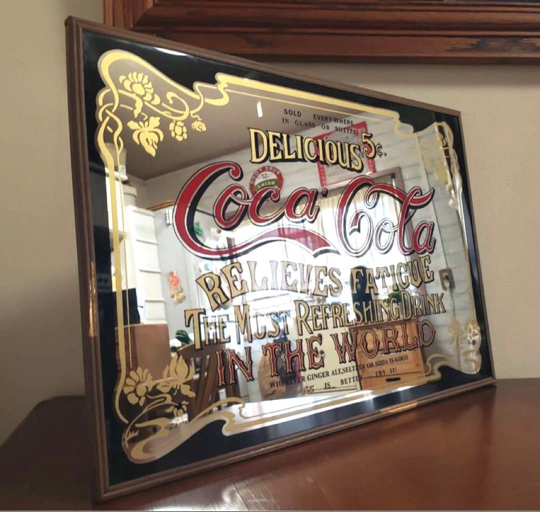 値下げ Coca Cola コカコーラ パブミラー アンティーク レア 当時物