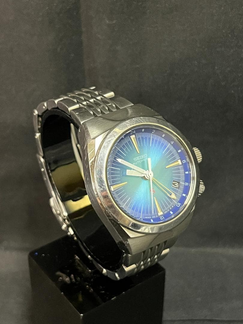 ◆SEIKO セイコー メカサスブルー文字盤4S12-0010腕時計　08166