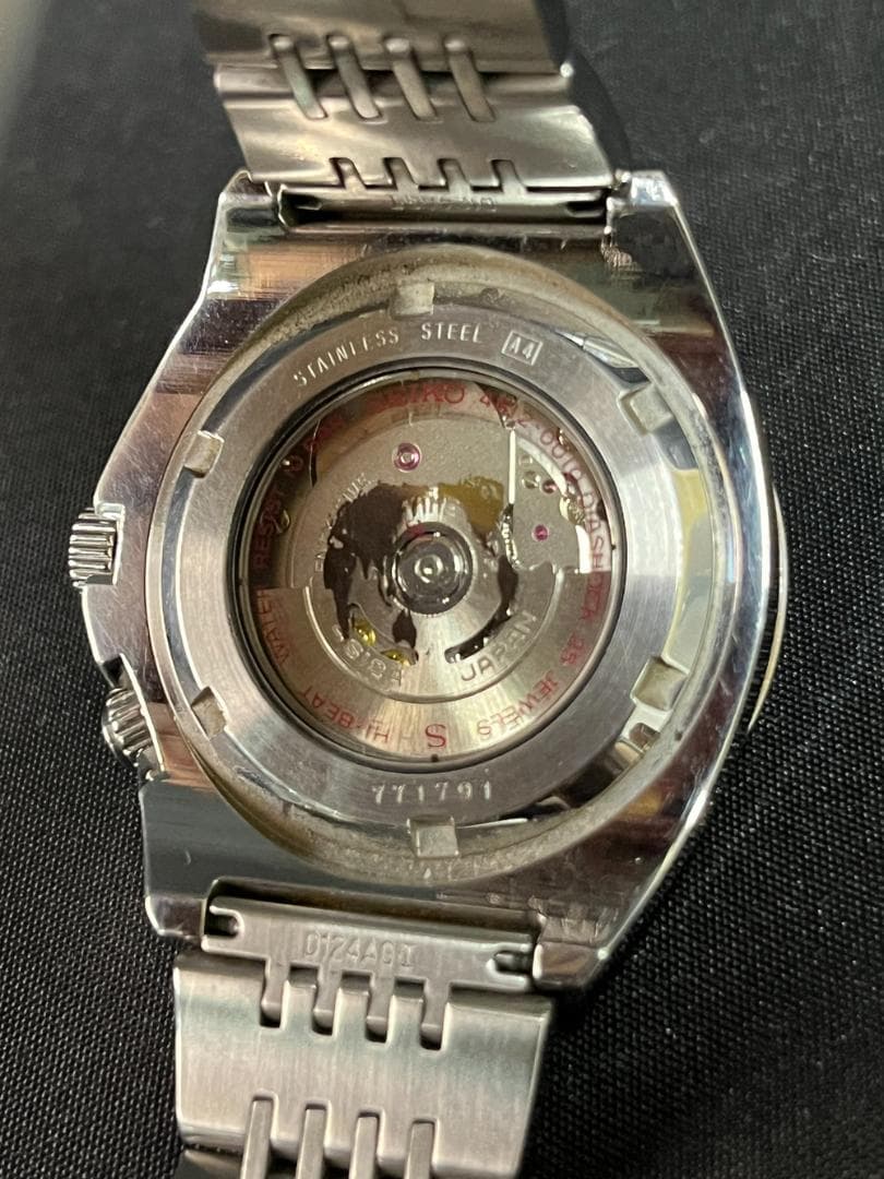 ◆SEIKO セイコー メカサスブルー文字盤4S12-0010腕時計　08166