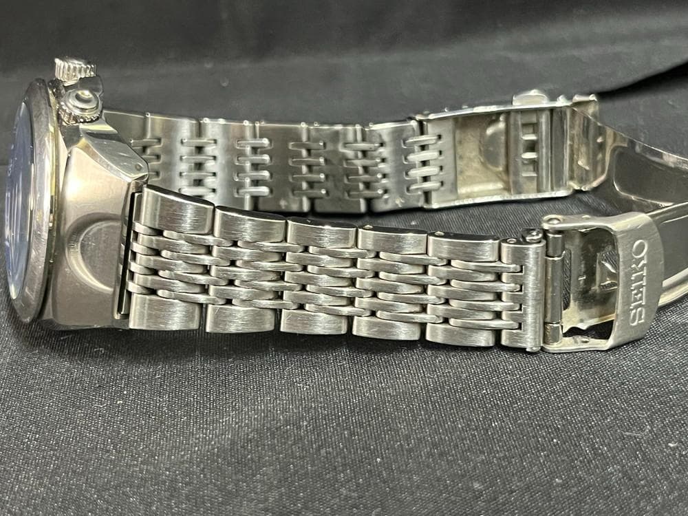 ◆SEIKO セイコー メカサスブルー文字盤4S12-0010腕時計　08166