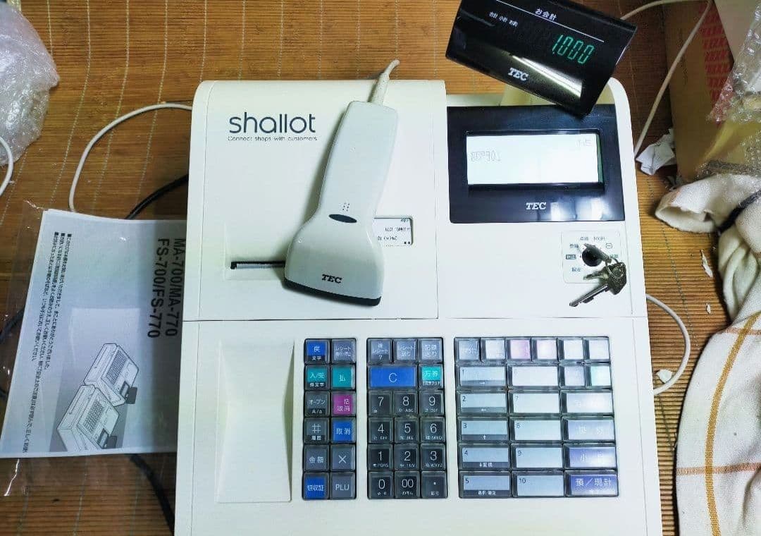 テックレジスターMA-700　設定無料　現行機種　121620 スキャナーセット