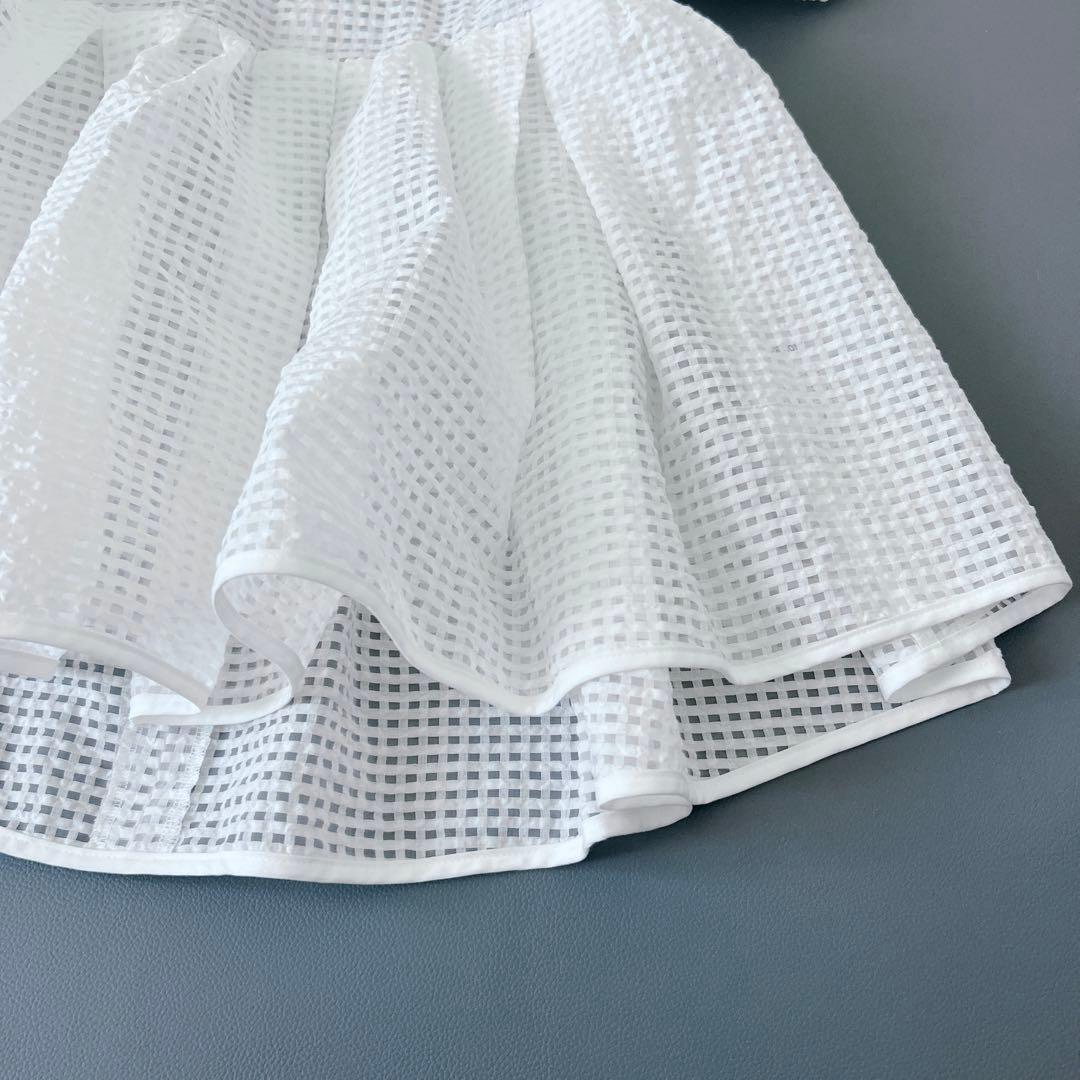 チェックシアー　MARONENONFEE　マーロンエノンフィ　バルーンスリーブ