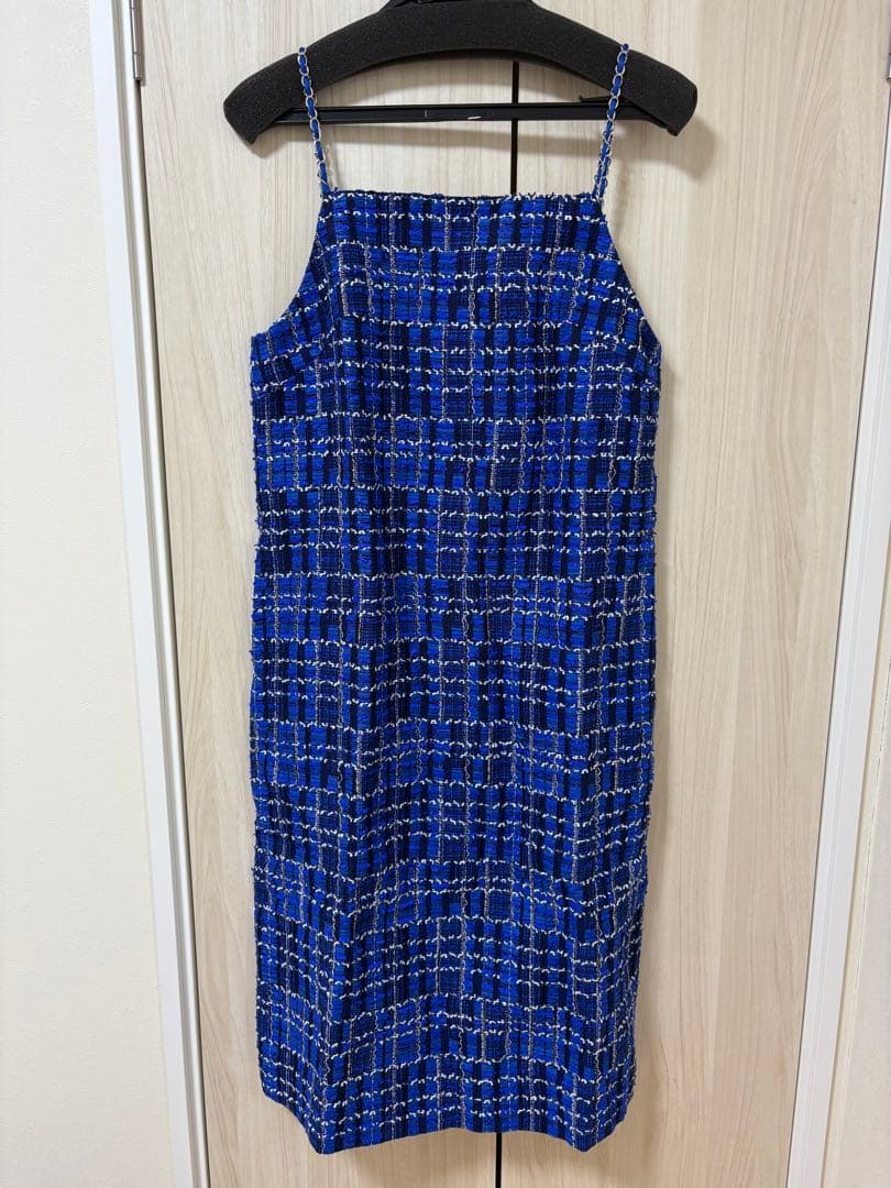 ANAYI 未着用 ブルーチェックツィードジャンパースカート