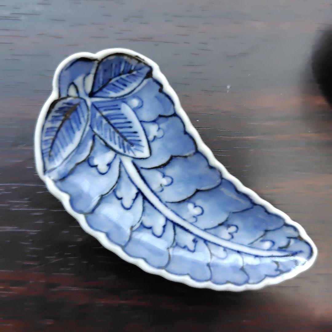 染付藤花形豆皿5枚セット