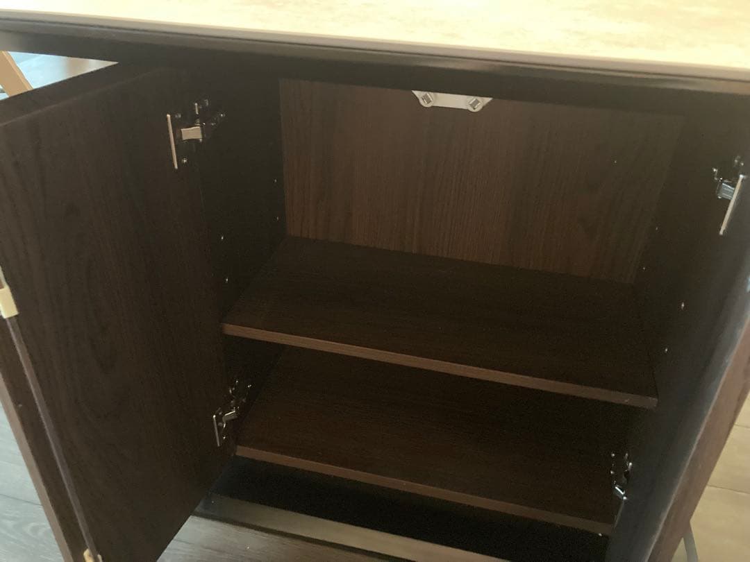 ※10/8発送予定※セラミックダイニングテーブル 140cm 収納付き