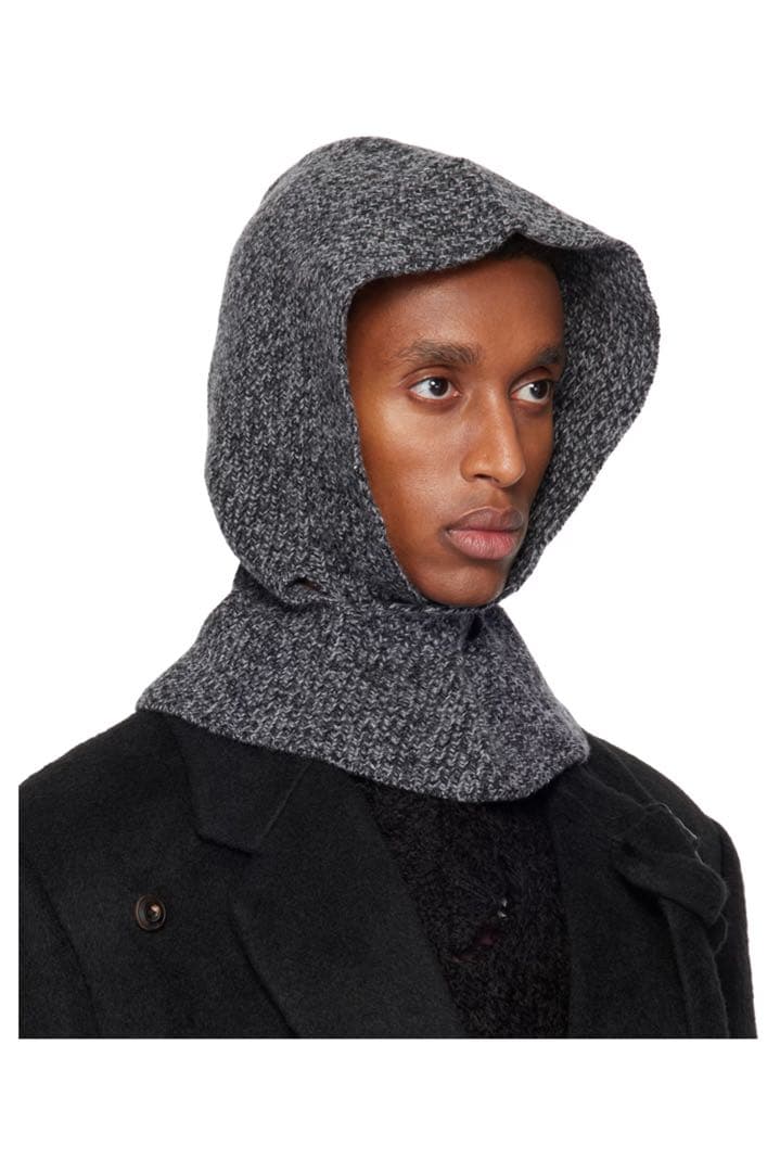 NULLUS グレー ドレープ バラクラバ