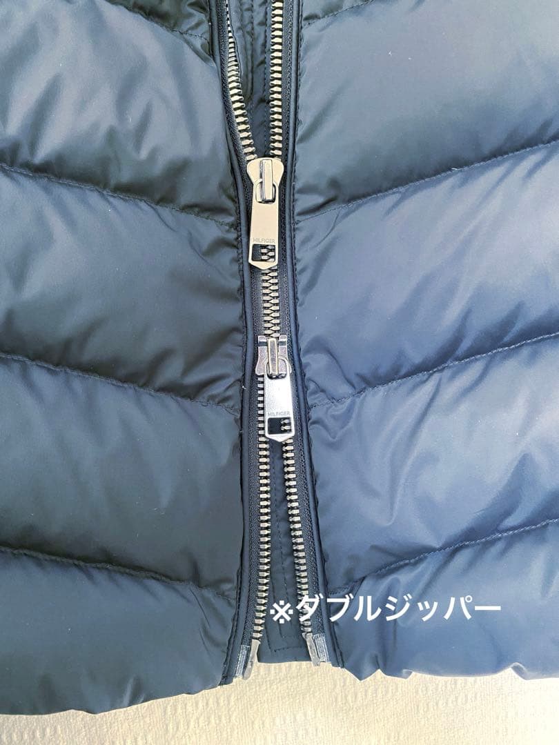   【ファー付き黒ダウンロングコート】