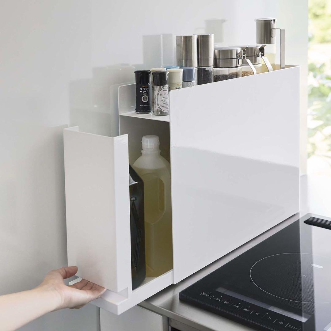 山崎実業　タワー コンロ横に調味料を すっきり収納隠せる調味料ラック