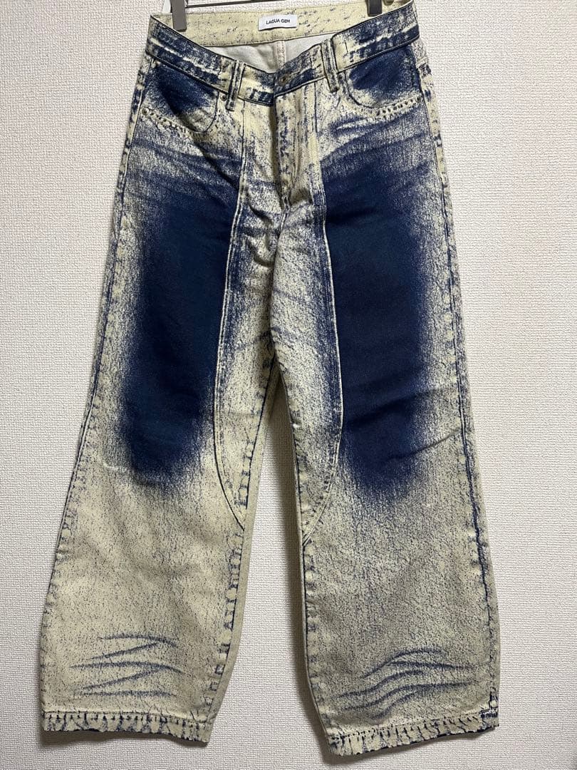 Lagua gem WASH PRINT FLARE デニム