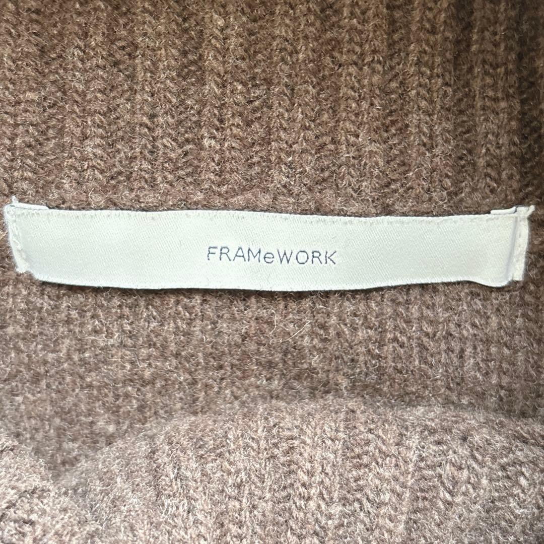 FRAMeWORK AQUAタートルプルオーバー カシミヤ混
