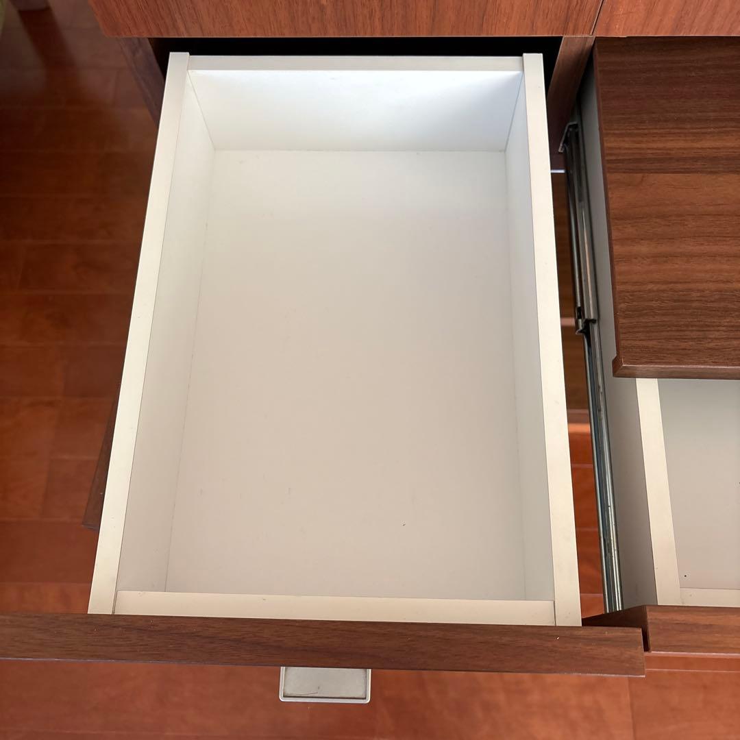 美品ACTUS購入 日本製 食器棚 本棚シェルフ引き出し収納 稼動棚カップボード