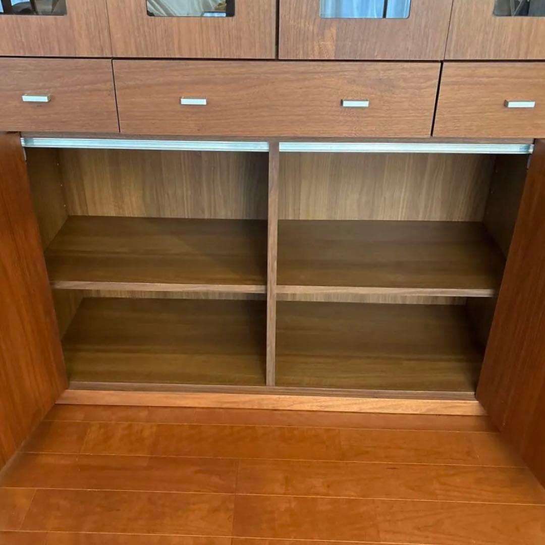 美品ACTUS購入 日本製 食器棚 本棚シェルフ引き出し収納 稼動棚カップボード