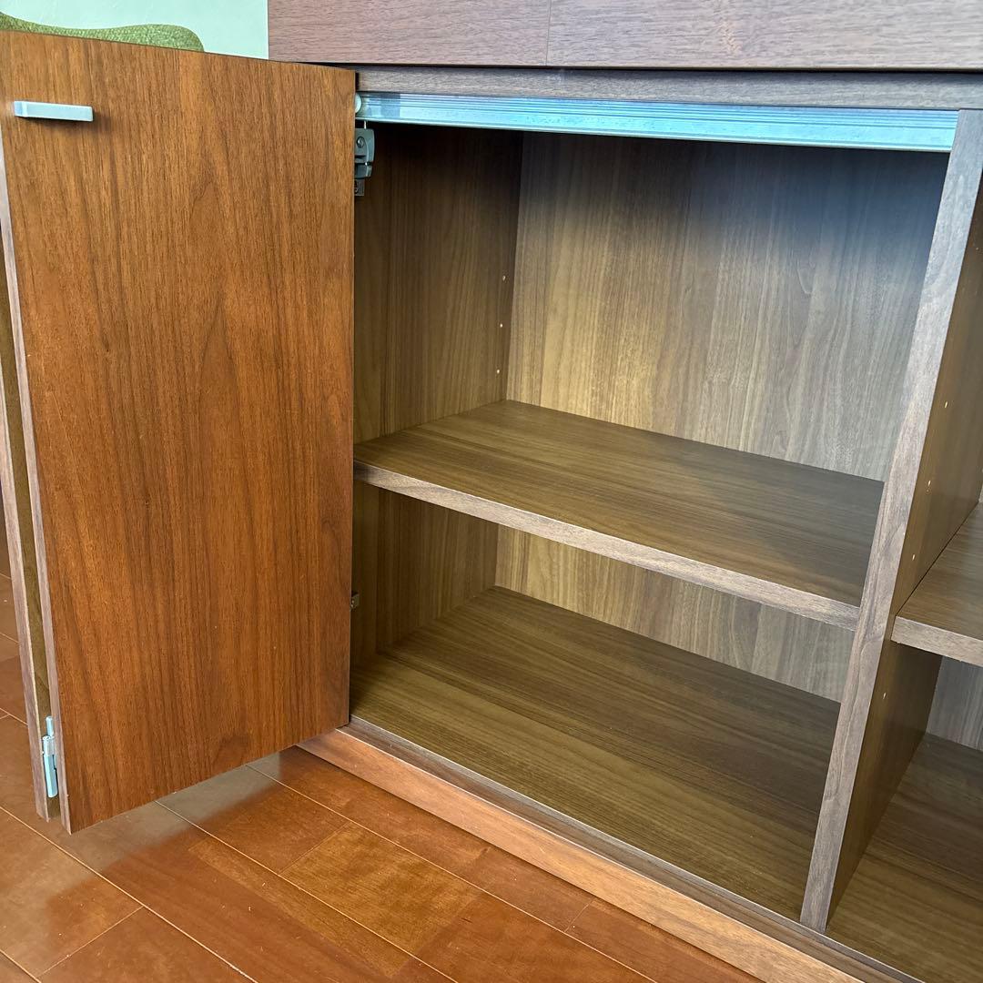 美品ACTUS購入 日本製 食器棚 本棚シェルフ引き出し収納 稼動棚カップボード