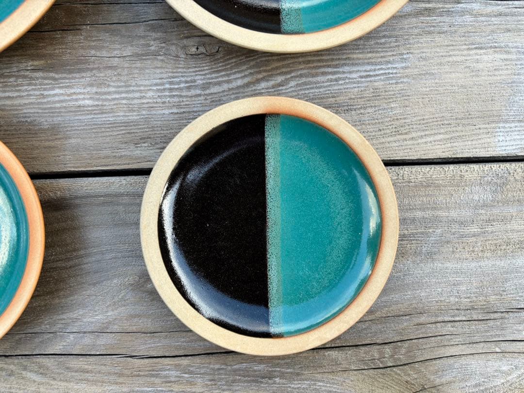 柳宗理　中井窯　染め分け　皿　4点　牛ノ戸窯因州・中井窯　絶版品