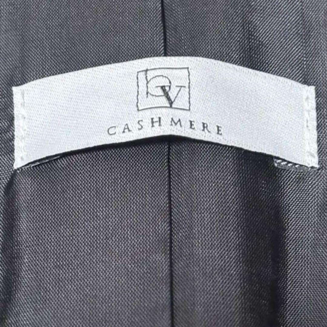 美品　カシミヤ 100% blanc vert ダブルブレスト　ロングコート　L