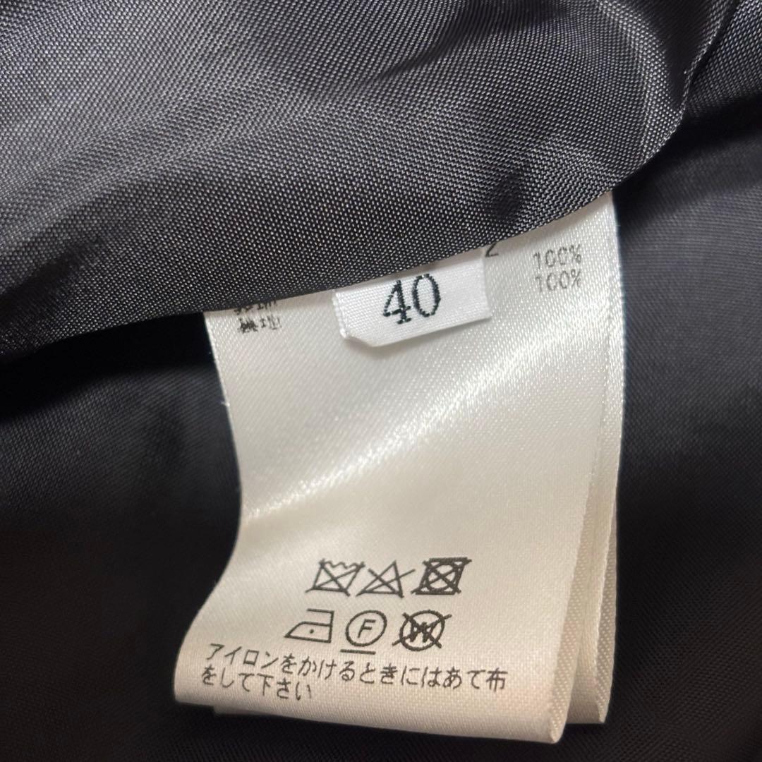 美品　カシミヤ 100% blanc vert ダブルブレスト　ロングコート　L