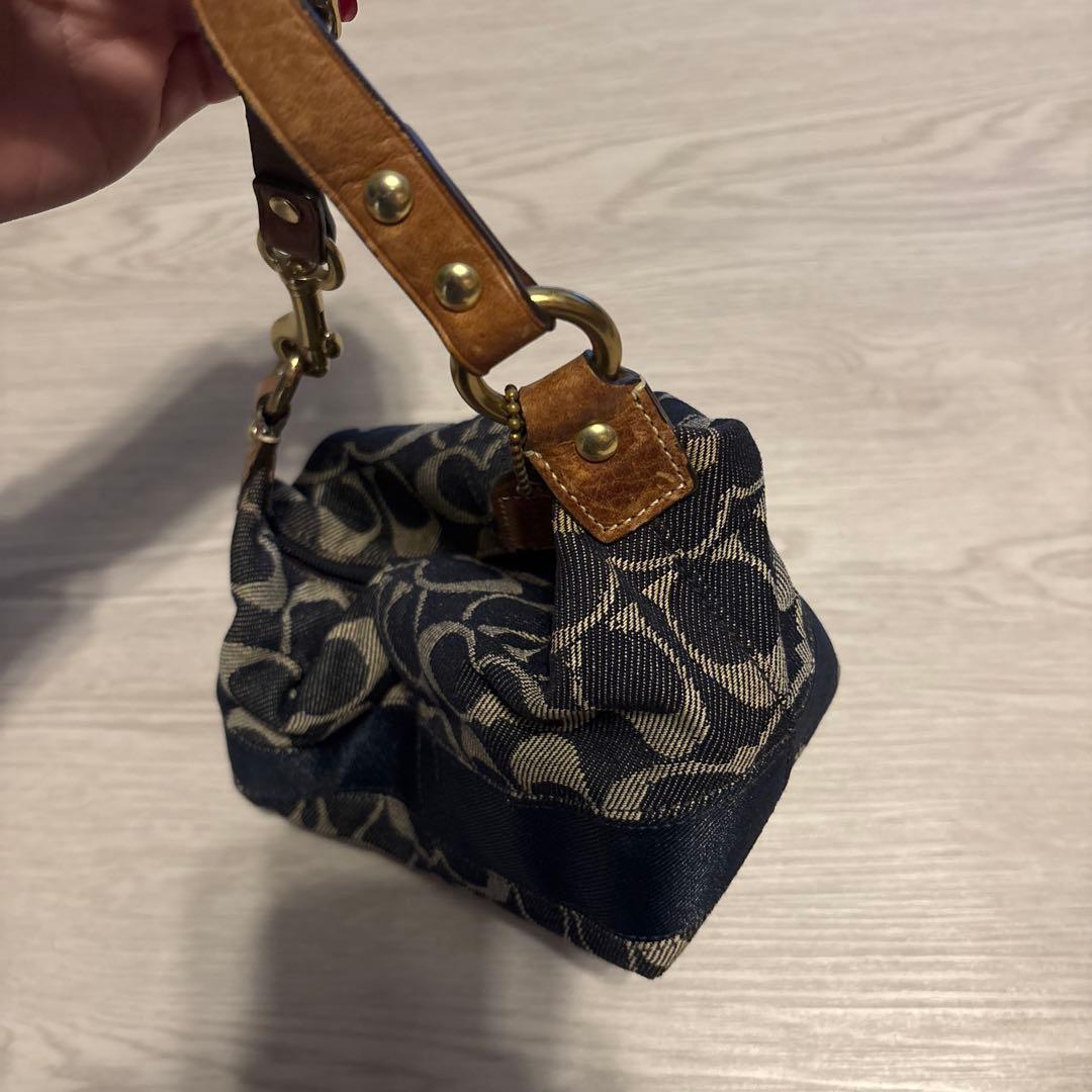 コーチ ハンドバッグ F40757 ネイビー/ベージュ