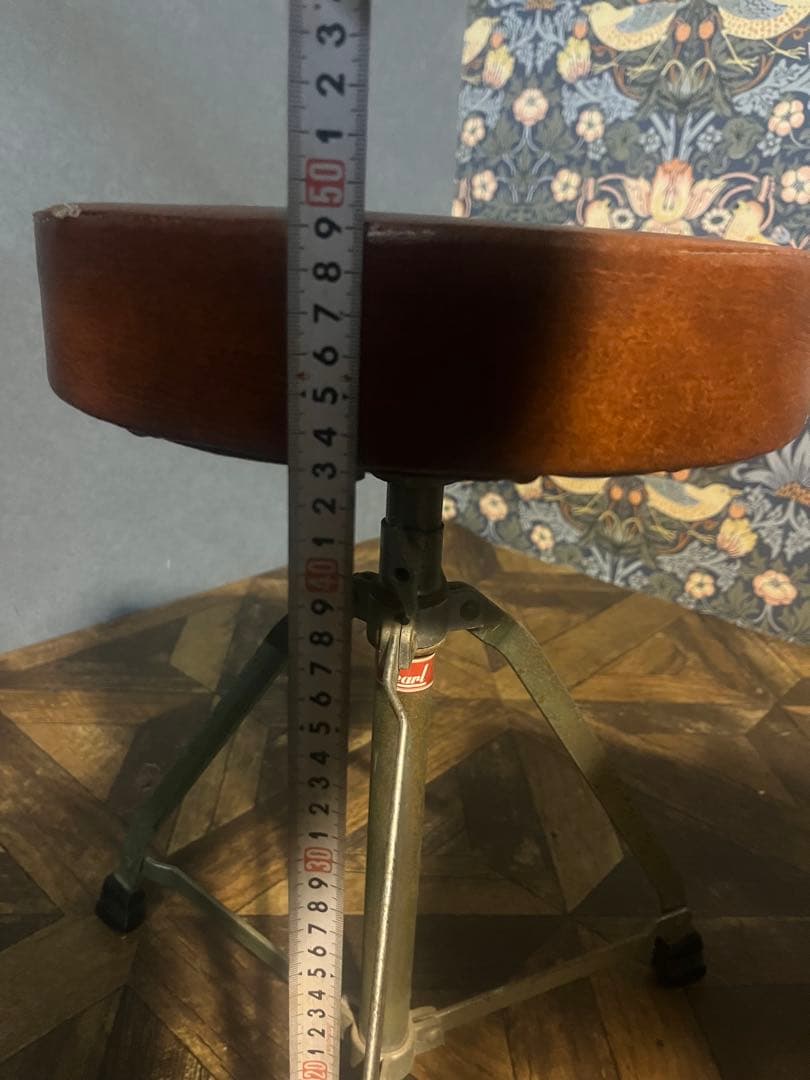 スツール 椅子 インテリア 昭和レトロ 当時物 高さ調整可能 アンティーク