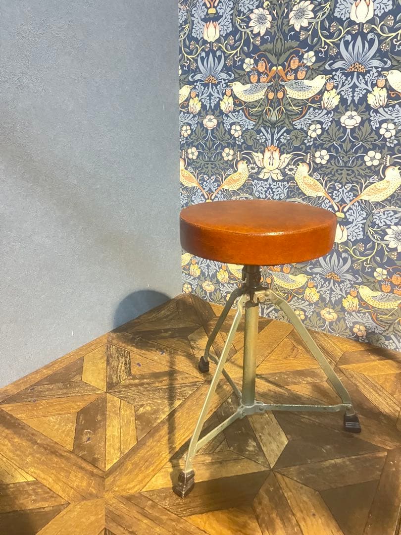 スツール 椅子 インテリア 昭和レトロ 当時物 高さ調整可能 アンティーク