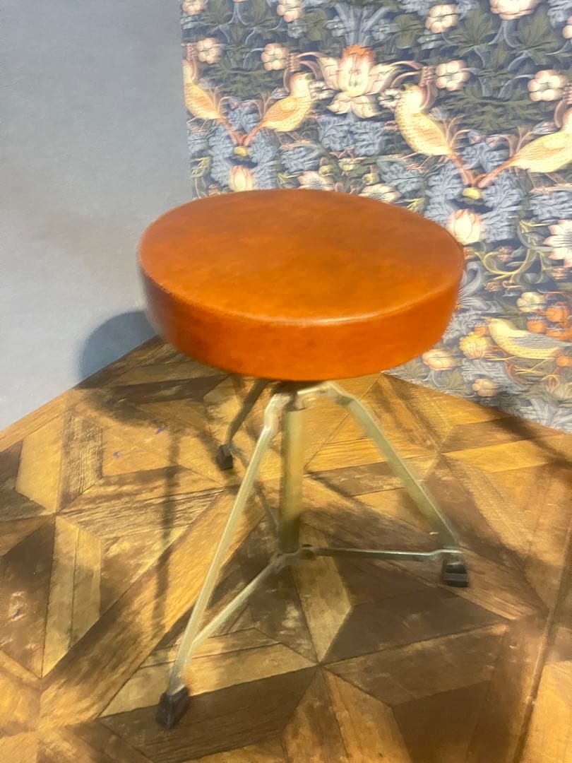 スツール 椅子 インテリア 昭和レトロ 当時物 高さ調整可能 アンティーク